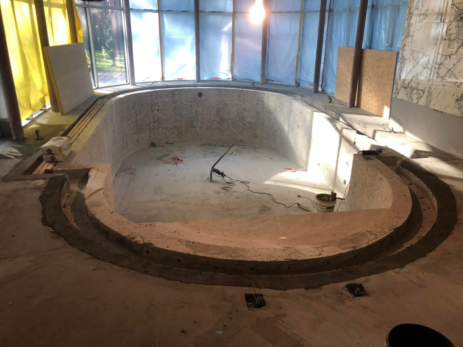 Création de la structure du bassin intérieur